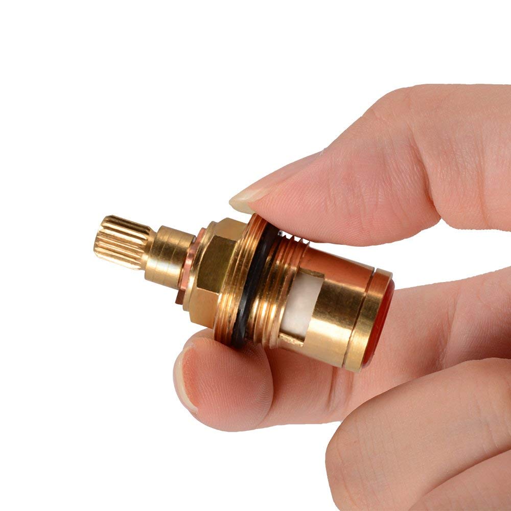 1 pair Replacement Brass Ceramic Stem Disc Cartridge Faucet Valve Quarter Turn G1/2" for Bathroom Kitchen Tap HS920