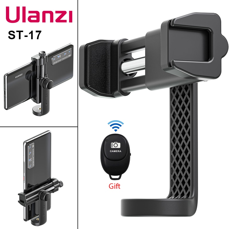 Ulanzi ST-17 360 ° Rotatie Verticale Schieten Smartphone Clip Mount Houder Koude Schoen Vlog Statief Licht Invullen Voor Iphone Android