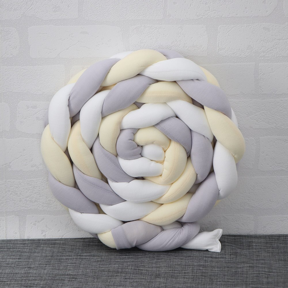 Crib Protection Pad Nordic Knot Newborn Bumper 2M Long Bed Surrounding Crib Decoration Knotted Braid Pillow Crib Bumper