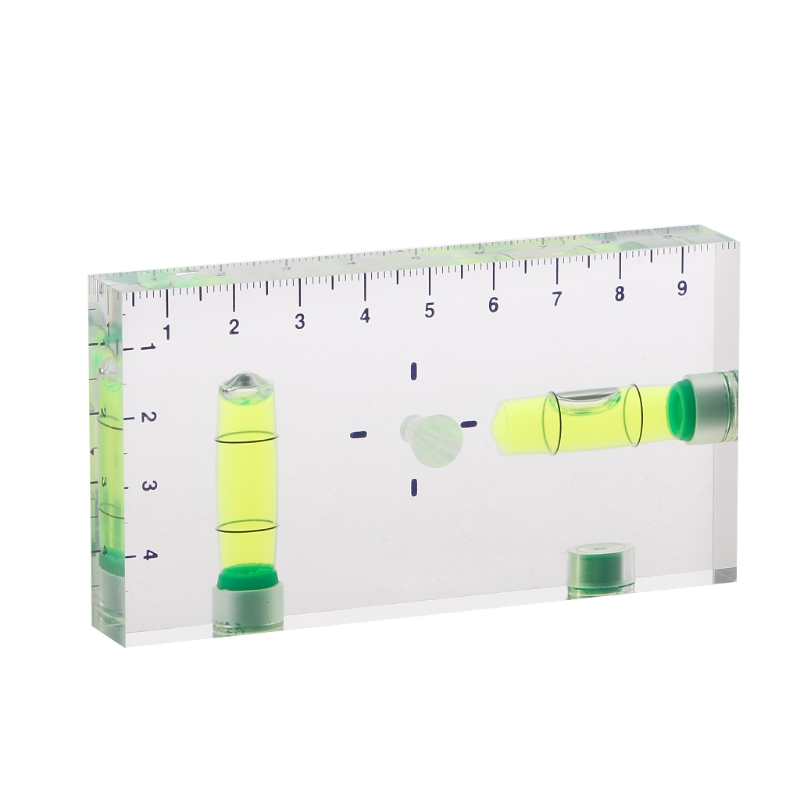 High Precision Transparent Two Direction Magnetic Level Bubble Mini Spirit Level Indicating Instrument