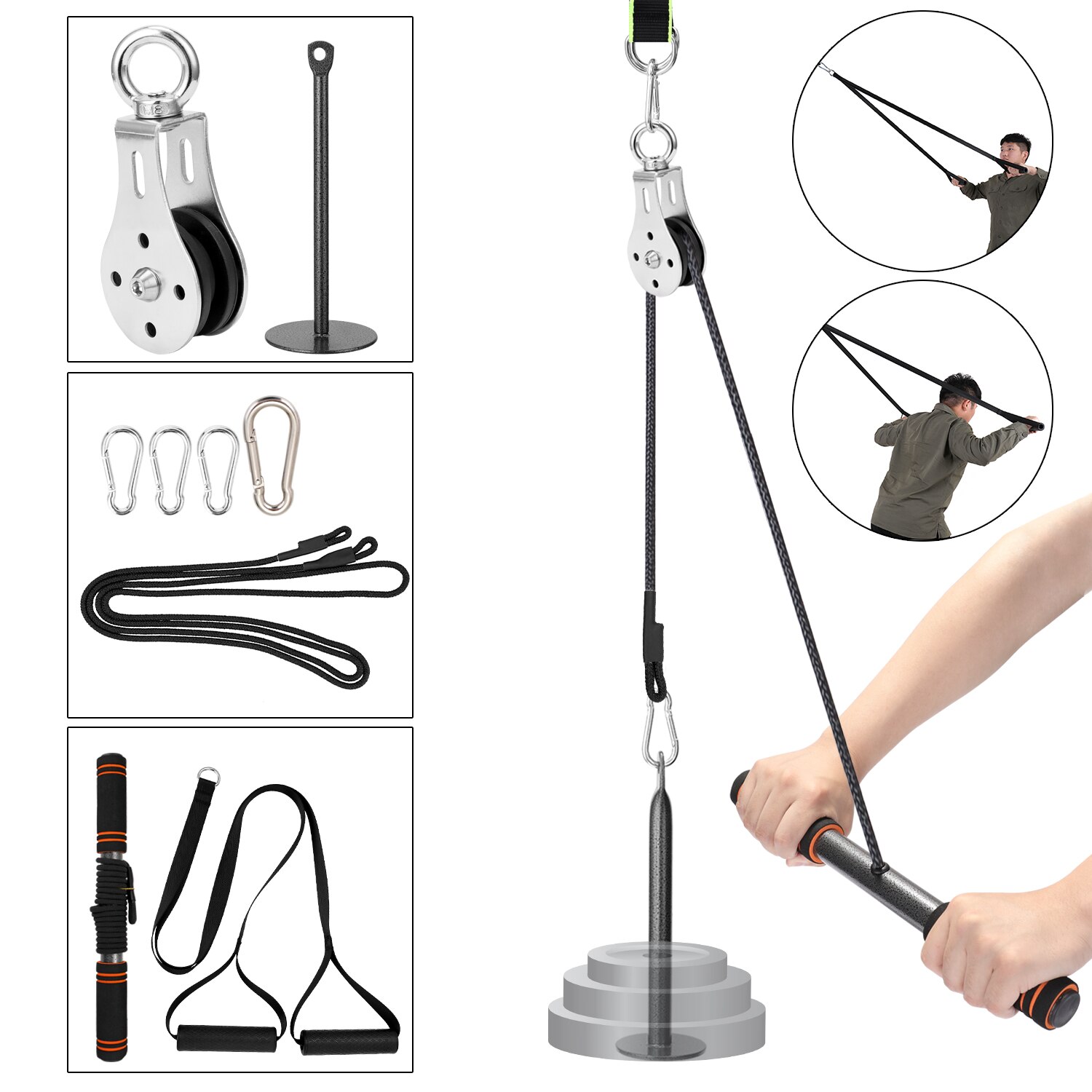 Fitness Diy Gym Katrol Kabel Machine Attachment System Laden Pin Lifting Workout Arm Biceps Triceps Hand Training Apparatuur