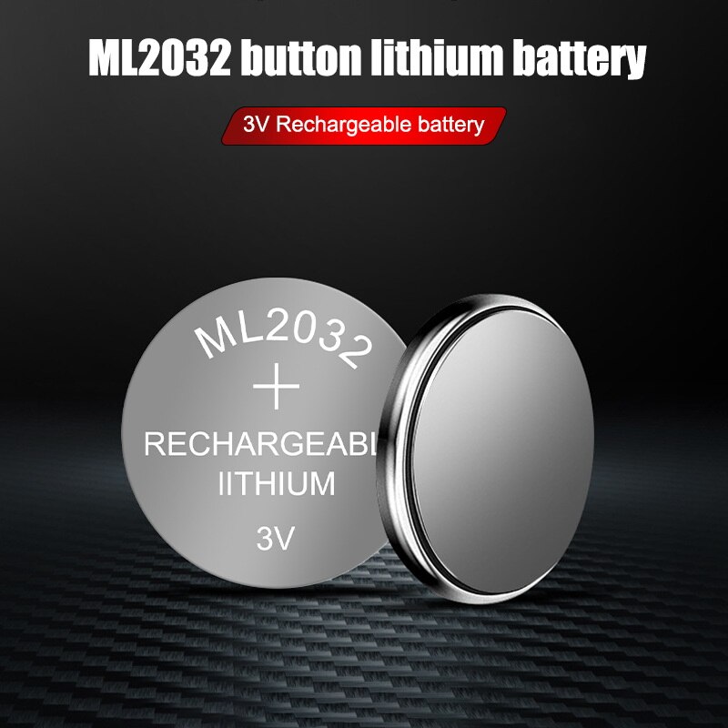 5pcs/lot 3V Coin Cell Button Battery 2032 ML2032 Rechargeable CMOS BIOS RTC Back Up Reserve Battery