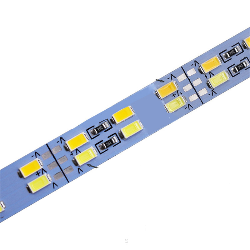 Tira dura LED regulable, barra LED de doble fila, 144 LED/M, armario, estante, escaparate, tira CCT 3000k 4000k 6000K, rojo, verde y azul