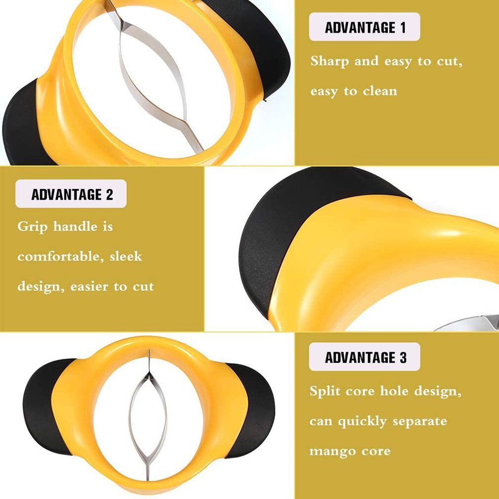 1pc Stainless Steel Mango Cut Kitchen Mango Splitter Fruit Peach Slicer Cutter Kitchen Stuff Kitchen Gadget Accessories