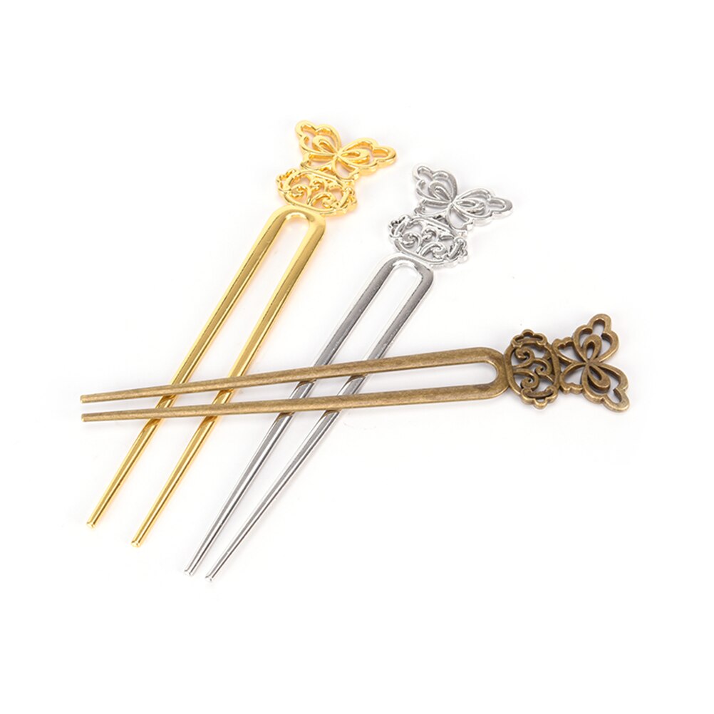 Chinese Vintage Bronze Antique Hair Sticks Hairpin DIY Zinc Alloy Metal Jewelry Accessories Bob Bookmark