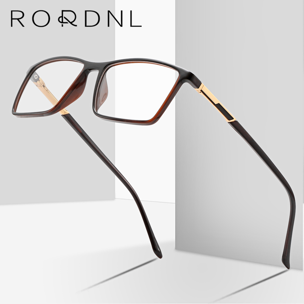 Montura de gafas graduadas para miopía para hombre, lentes ópticas de estilo de negocios, TR90, marco rectangular,