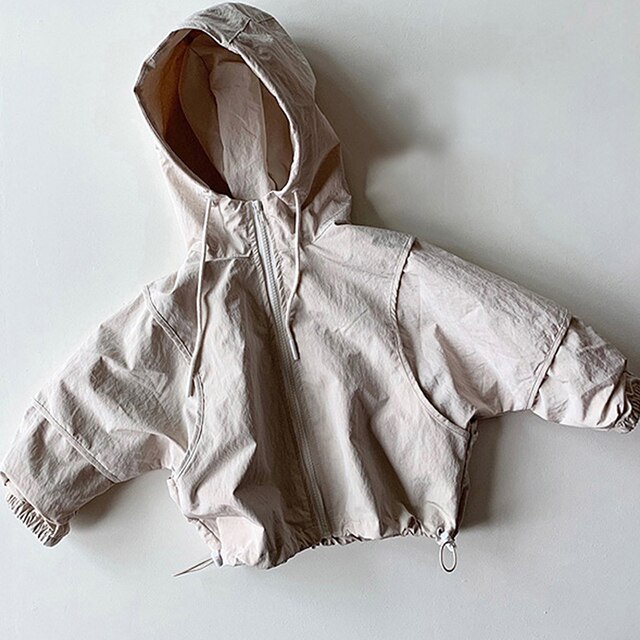 Baby Jas Lente Herfst Meisjes Jongens Jassen Kinderen Hooded Rits Windjack Jas Baby Toevallige Bovenkleding Voor 1 3 5 6 jr Meisjes: Beige / 5