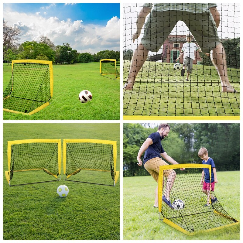 Bærbare sports børn mini fodbold mål sæt nd bold sæt bærbare folde ungdoms fodbold mål baghave / indoormini net