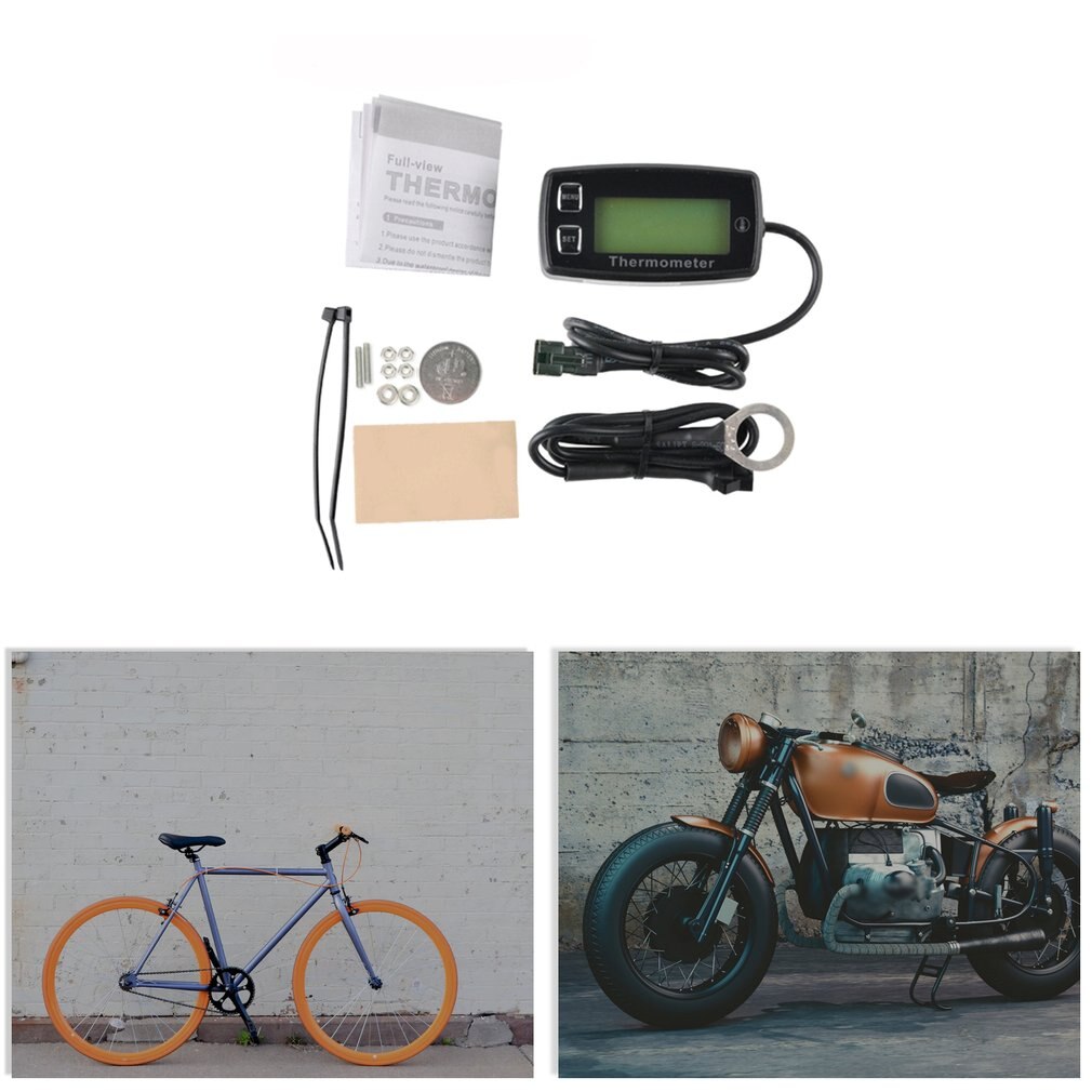 Tm003 Digital -20 +300 Celsius Degree Theomometer Temp Meter For Gas Motorcycle Marine Boat Mower Dirt Quad Bike