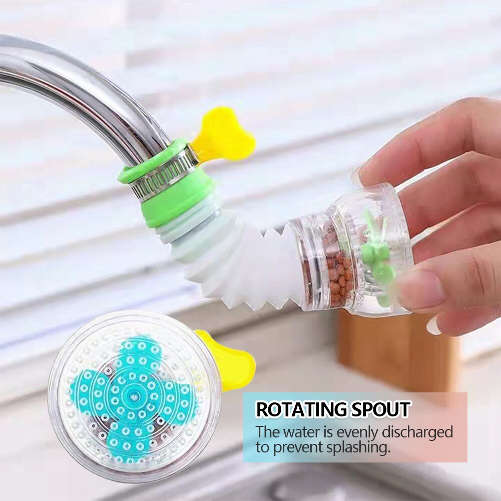 Faucet Extension Extender Bathroom 360 Rotation Adjust Free Bending Water Tap Splash-proof Universal Extension Tube Wash Basin