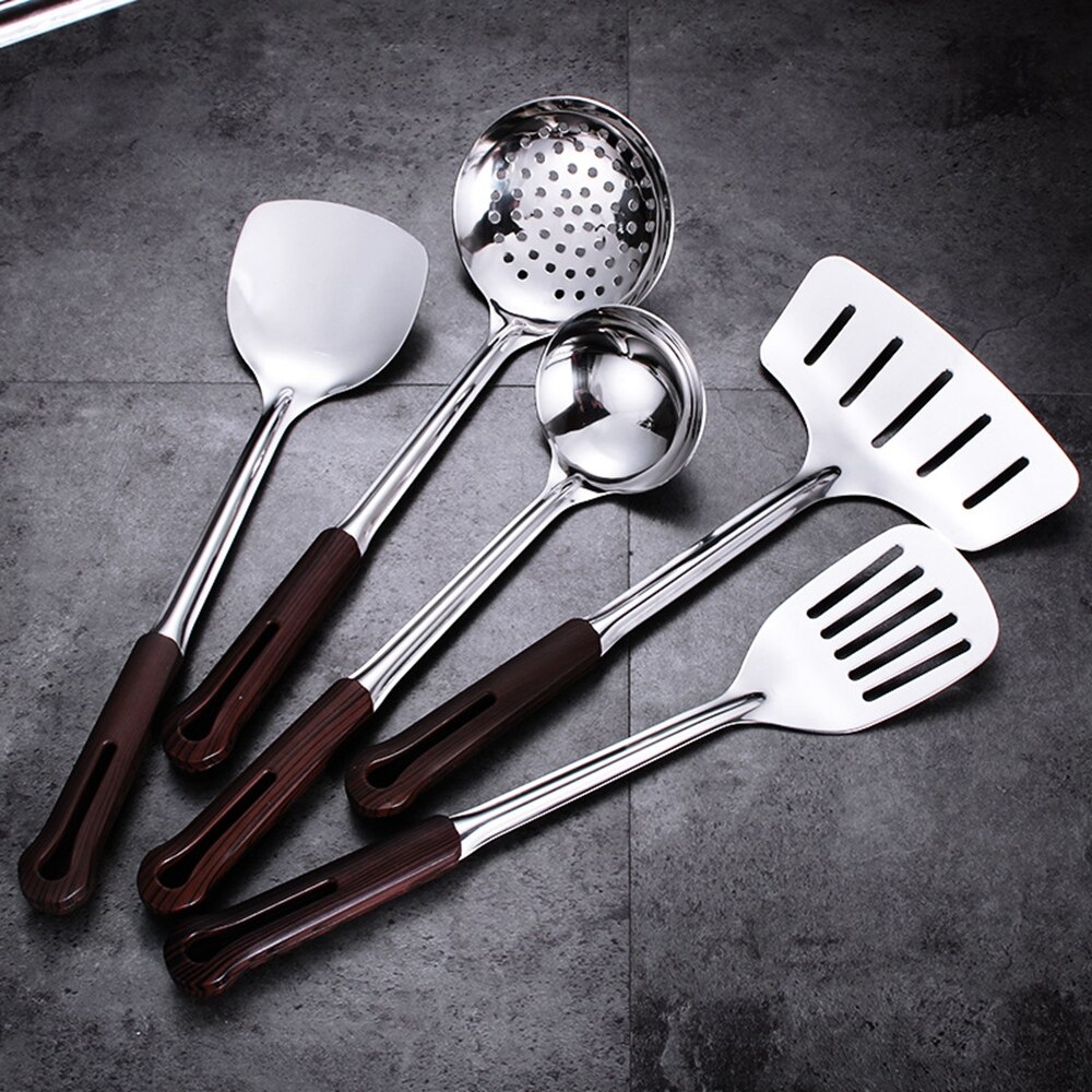 Spatula Cooking Utensils Stainless Steel Household Full Set of Colander Kitchen Utensils Kitchen Spoon Cooking Shovel Soup Spoon