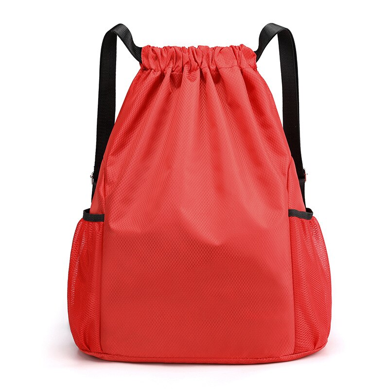 Bolsa de natación suave impermeable al aire libre, mochila de doble hombro para gimnasio, senderismo, playa, Camping, con cordón: Red Small