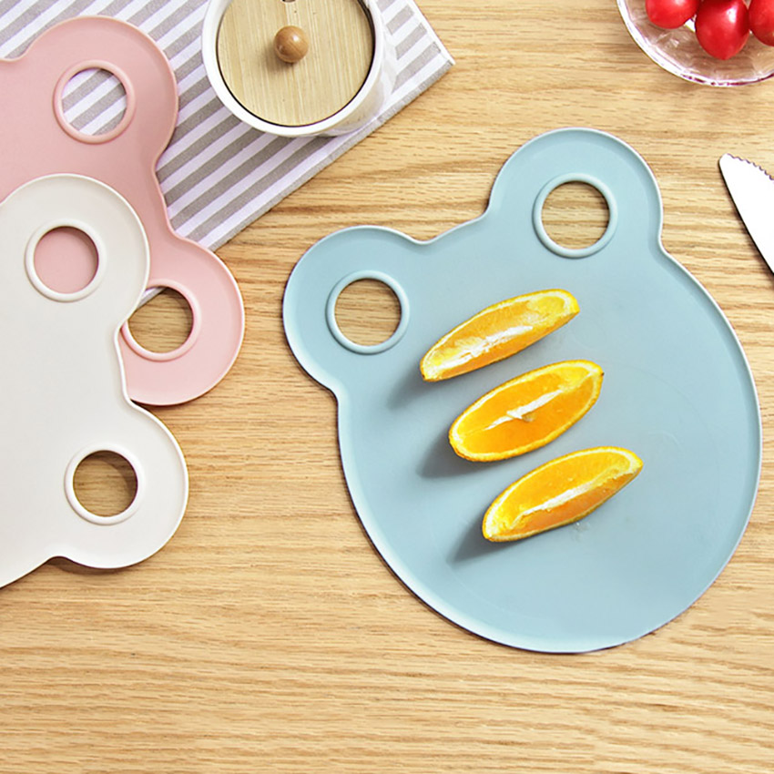 22.7*19.2cm Cutting Board Kitchen Cooking Tools Flexible PP Plastic Non-slip Hang Hole Food Slice Cut Mini Cartoon Chopping Bloc