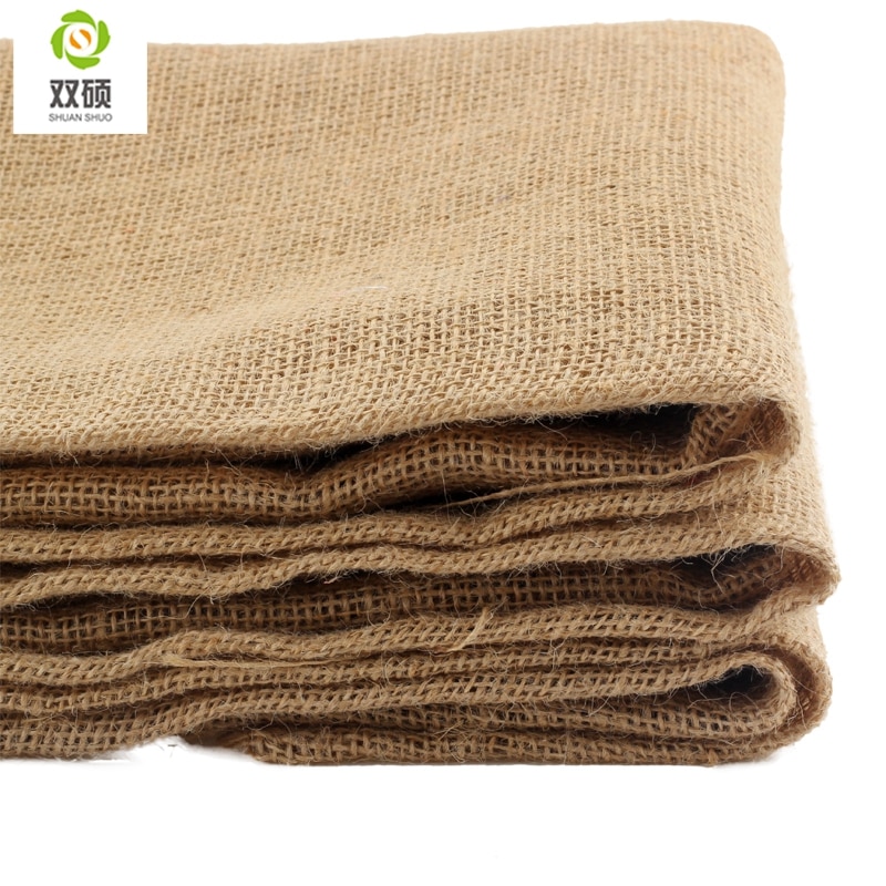 ShuanShuo 4040 # Jute Stof Sack Linnen Doek Voor DIY Hand Werk, Opbergzakken Kerstdecoratie 160*50 cm