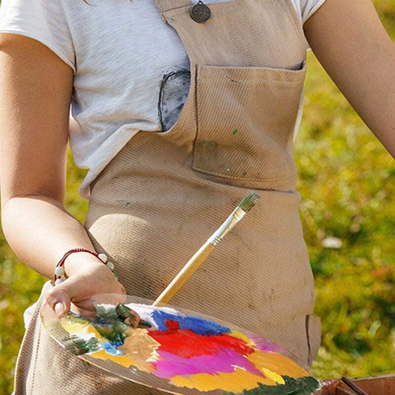 4 Stuks Acryl Verf Palet Ovale Verf Palet Art Palet Voor Diy Art Craft Schilderen, 2 Maten, 11.8X7.9 In,10X6 In