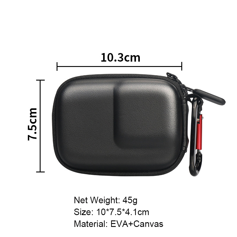 Estuche de transporte bolsa de almacenamiento seguro portátil impermeable a prueba de golpes para GoPro Hero 12 11 10 9 AKASO DJI Action 3 4 Go Pro Accesorios: Verde