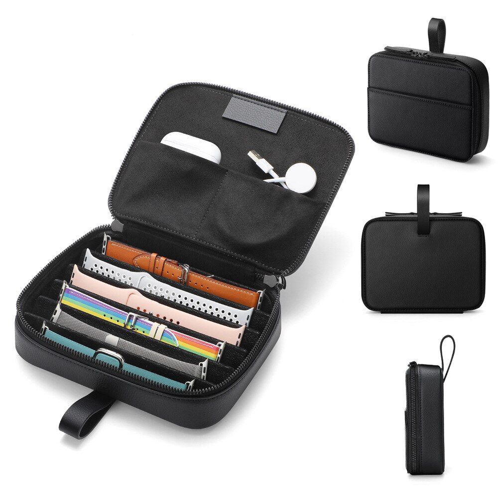Boîte de rangement de bracelet de montre de luxe pour Apple Watch, sac d&#39;emballage de bracelet de montre, accessoires organisateur de voyage Portable, étui de rangement