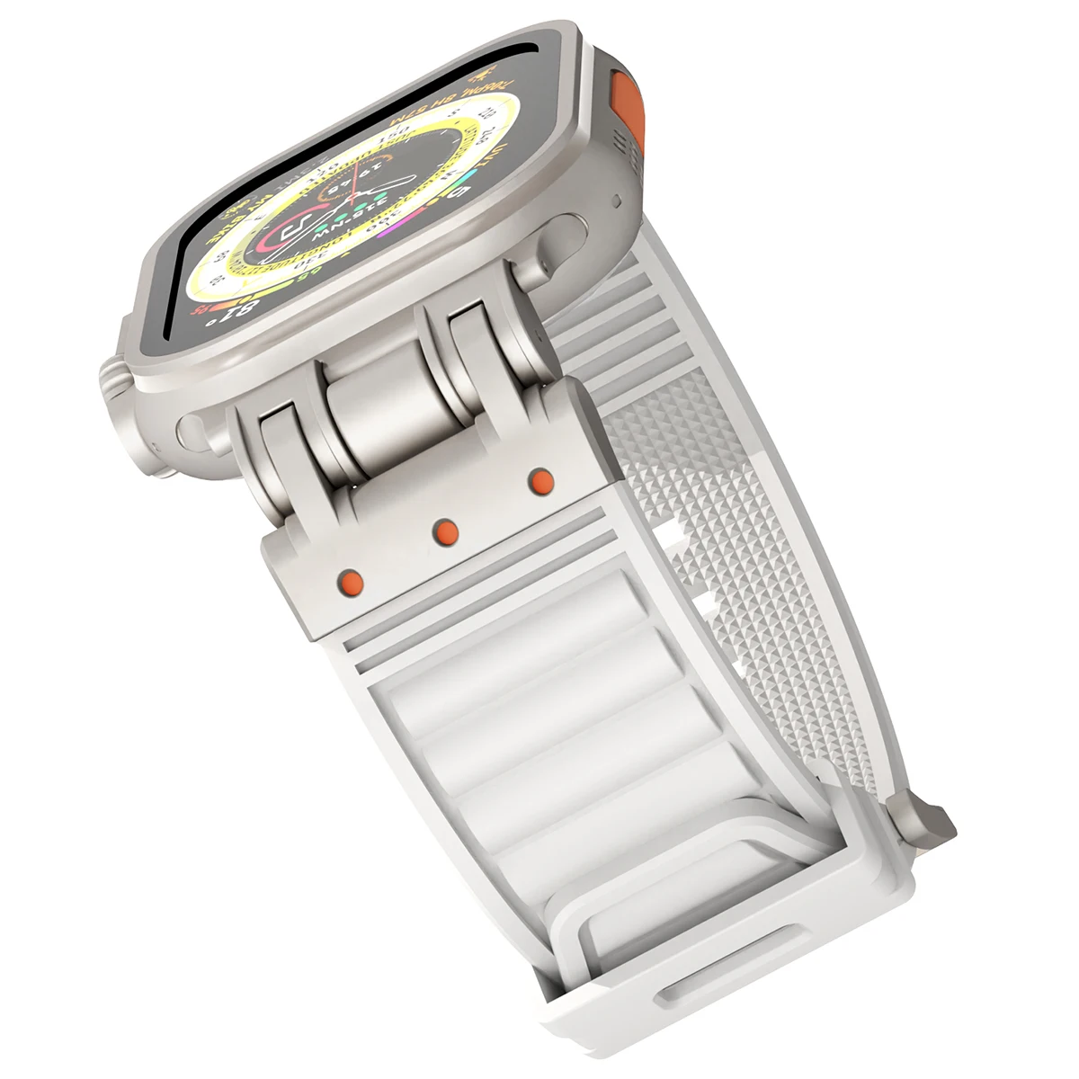 Bracelet en silicone pour Apple Watch, Bracelet de sport en caoutchouc souple, Bracelet pour homme, Ultra 2, IWatch Series 9, 8, 7, 6, 5, 4, Se, 49mm, 45mm, 44mm, 42mm: Charbon noir