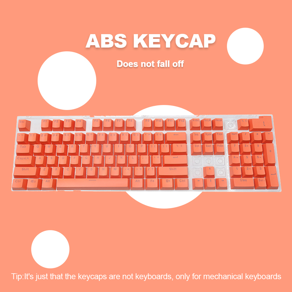 Capuchons de touches de clavier vierge pour clavier mécanique Cherry MX, ABS, 104, double, barre d&#39;espace, interrupteurs: Orange