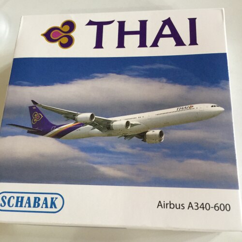 Speciale Aanbieding spuitgieten Hars 1: 600 Airbus A340-600 Thailand Thaise Luchtvaart Vliegtuigen Model Speelgoed Thuis Display