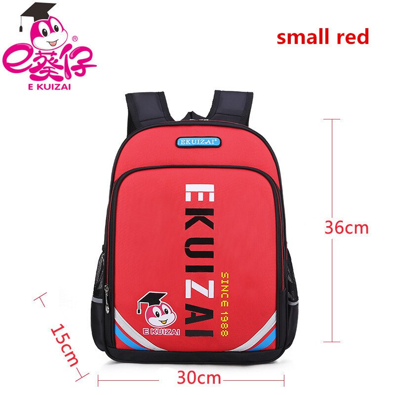 School Bags Double Shoulder School Backpacks For Teenagers Children Backpack Orthopedic School Bag Safety backpack: small red