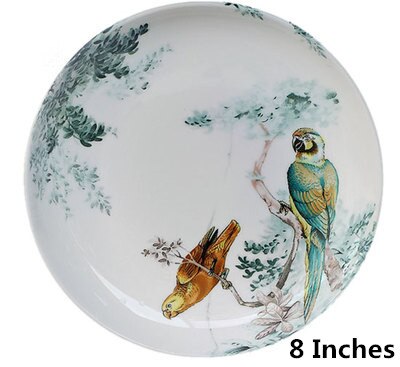 Jungle Luxury Ceramic Steak Western Dinner Plate Porcelain Kitchen Tableware Wedding 8/10 Inches Sales: Style 4