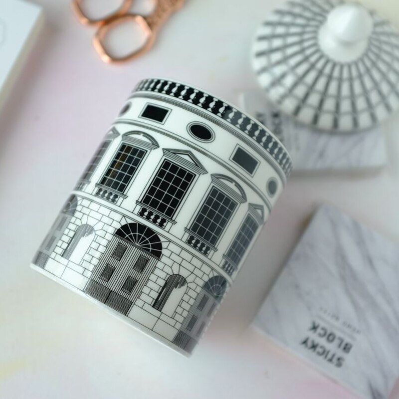 Retro Neuschwanstein Kasteel Diner Plaat Decoratieve Schotel Kasteel Kaarshouder Lijnen Home Office Decoratieve Jar