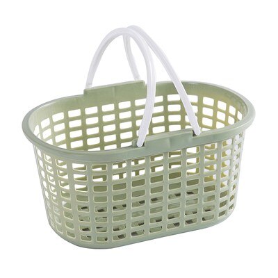 1pcs Plastic Hand-held Storage Basket Bathroom Organizer Household Shampoo Cosmetics Shower Gel Storage Bag Bathroom Gadgets: green