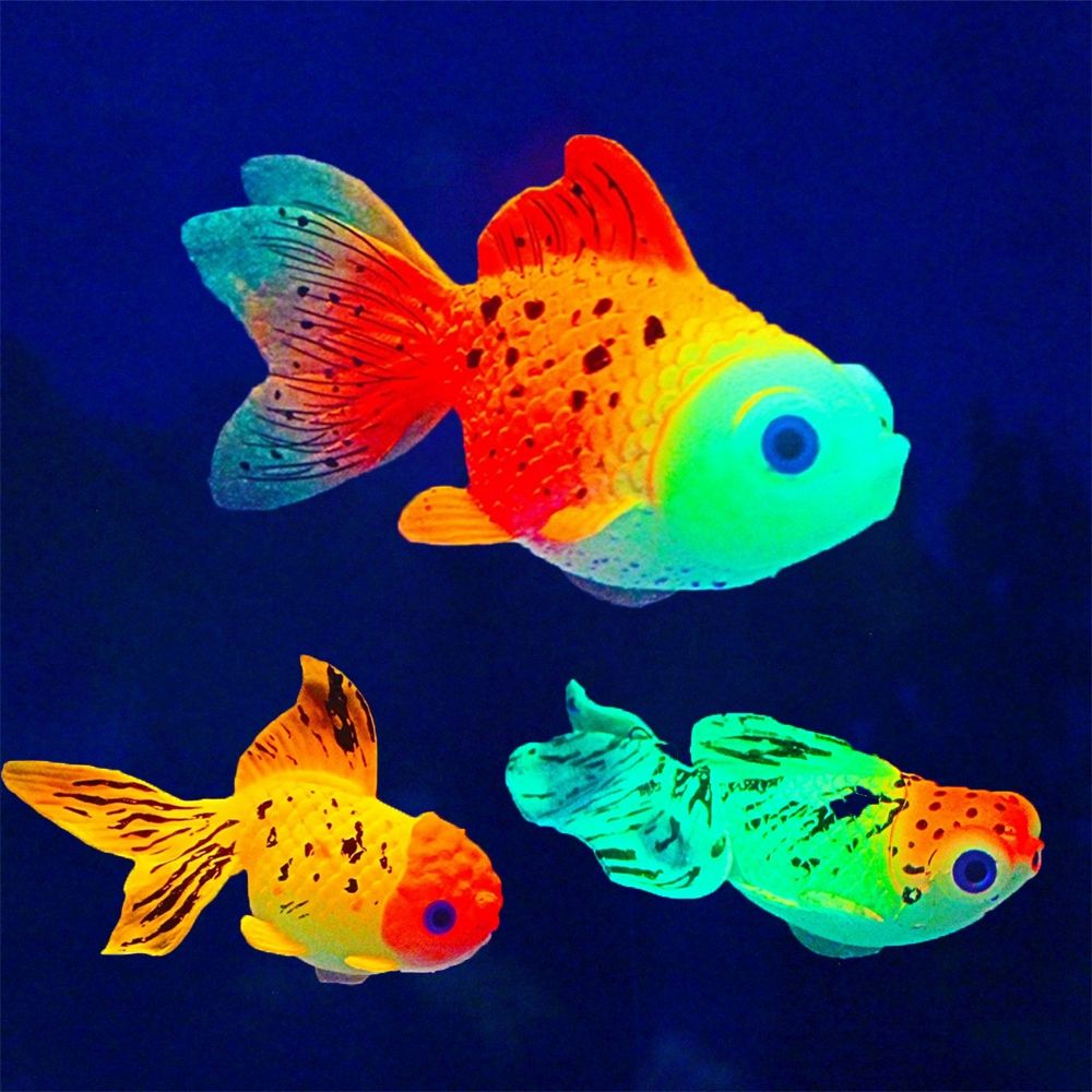 Siliconen Oceaan Lichtgevende Goudvis Aquarium Nachtlampje Simulatie Vis Onderwater Ornamenten Aquarium Landschap Kunstmatige Vis