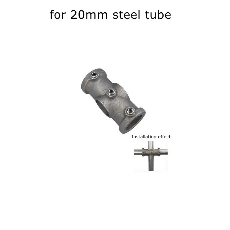 Conector de aleación de aluminio, Base en T de codo, accesorio plano tridimensional, sujetador de conexión, piezas de estante de tubo de acero de 20mm: Naranja