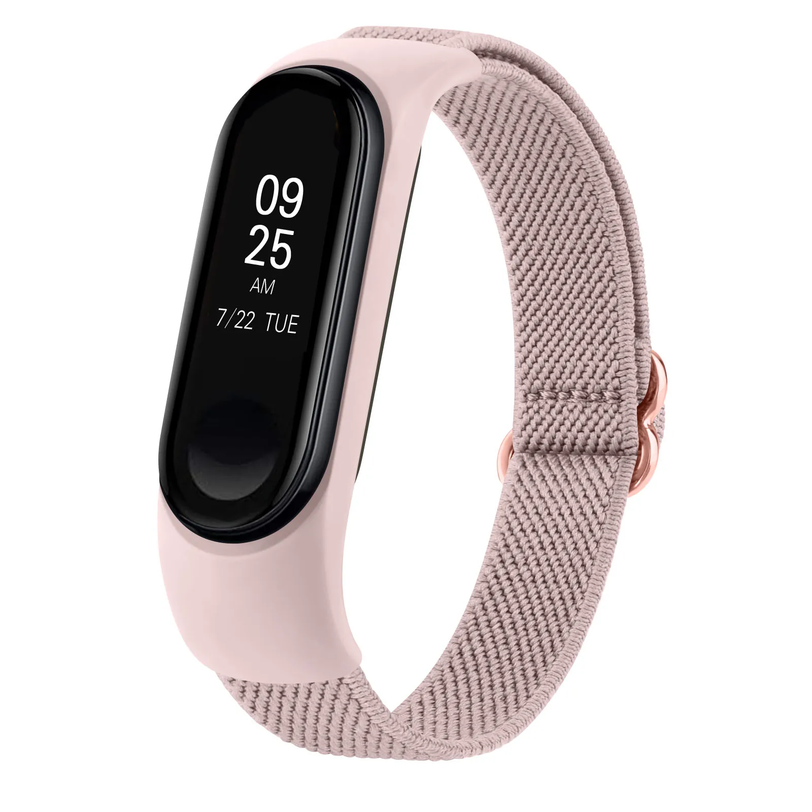 Band voor Xiaomi Mi Band miband 3 4 5 6 7 8 9 Band elastische nylon horlogeband verstelbare armband voor Xiaomi Mi Band 9 8 polsband: Steenkool zwart / 12mm