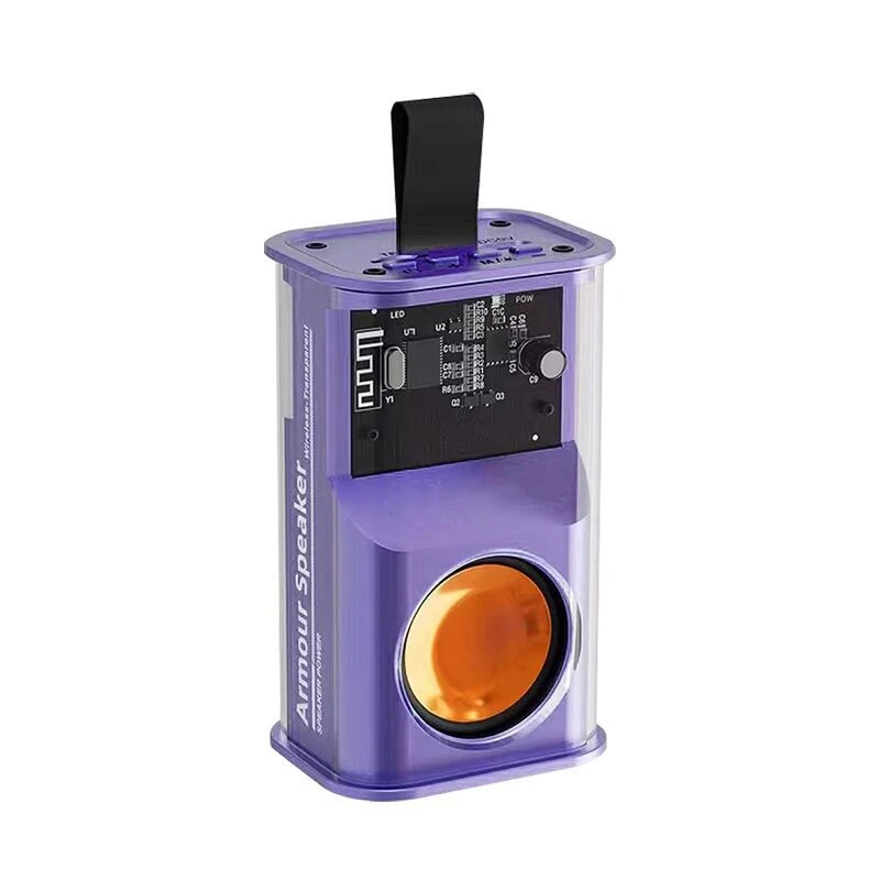 Luidspreker Klankkast De Bas Transparante Draadloze A36 Mecha Speakers Schudden Luidsprekers Audiospeler Bluetooth Stereo Surround: Zilver