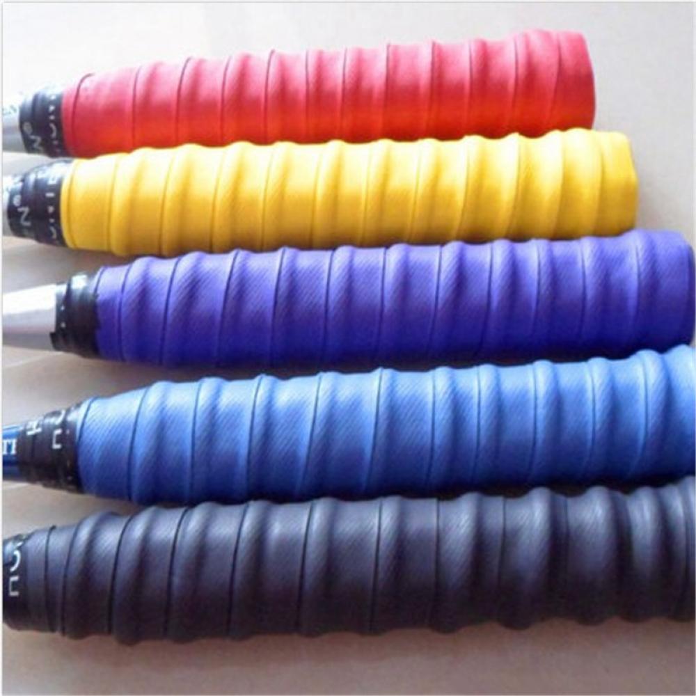 Fita adesiva para raquete de tênis, 1/5pçs, anti-escorregamento, absorvente de suor, para badminton, bandas de suor, faixa de punho de bicicleta