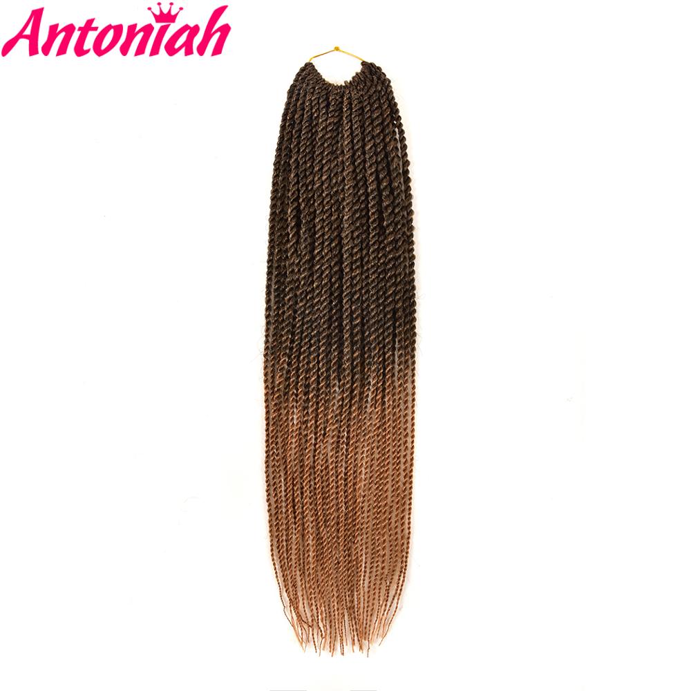 ANTONIAH Senegalese Twist Ombre Hair High Temperature Synthetic Braiding Hair Extensions small Senegalese Twist Crochet Hair
