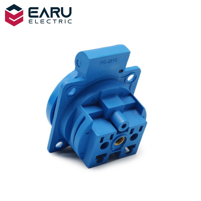 16A FR Standard Waterproof Socket IP44 Industrial Household AC Power Dustproof Outlet Copper Contact Body Generator 250V