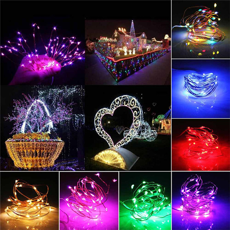 1m/2m/3m/5m/10m USB LED Lichterketten Girlande Lampe DIY Party Hochzeit Weihnachten baum Blinker Gebühr LED Lichter Hause Dekoration