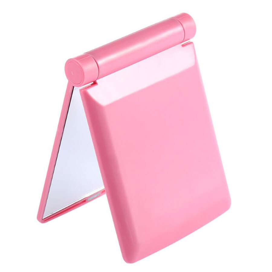 Portable 8 LED Lights Makeup Mirrors Double-Sided Cosmetic Mirror Folding Compact Pocket Mirror With Lamps Women Beauty Tool