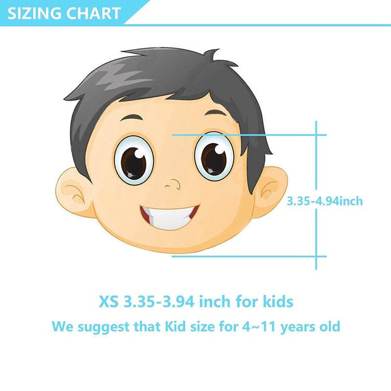 Full Face Snorkel Mask - 180° Panoramic View - Anti-Fog, Anti-Leak - Foldable Design for Kids