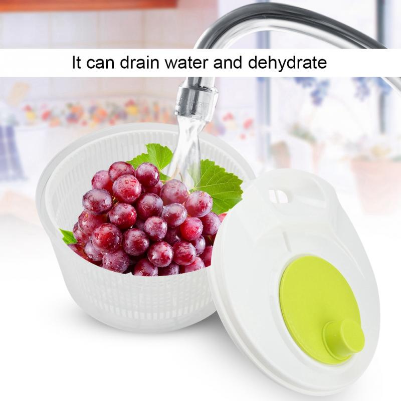 Salad Lettuce Strainer Kitchen Gadget Manual Vegetable Dehydrator Basket Washer Fruits