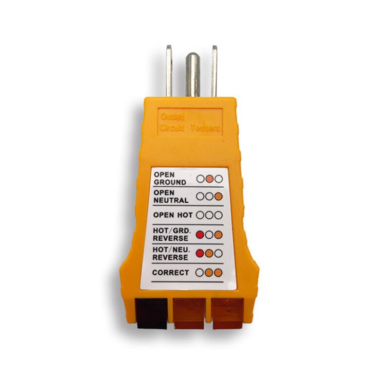 Line Phase Test Socket Leakage Detection Tool Socket Phase Detection Instrument Socket Tester: SK300 Yellow
