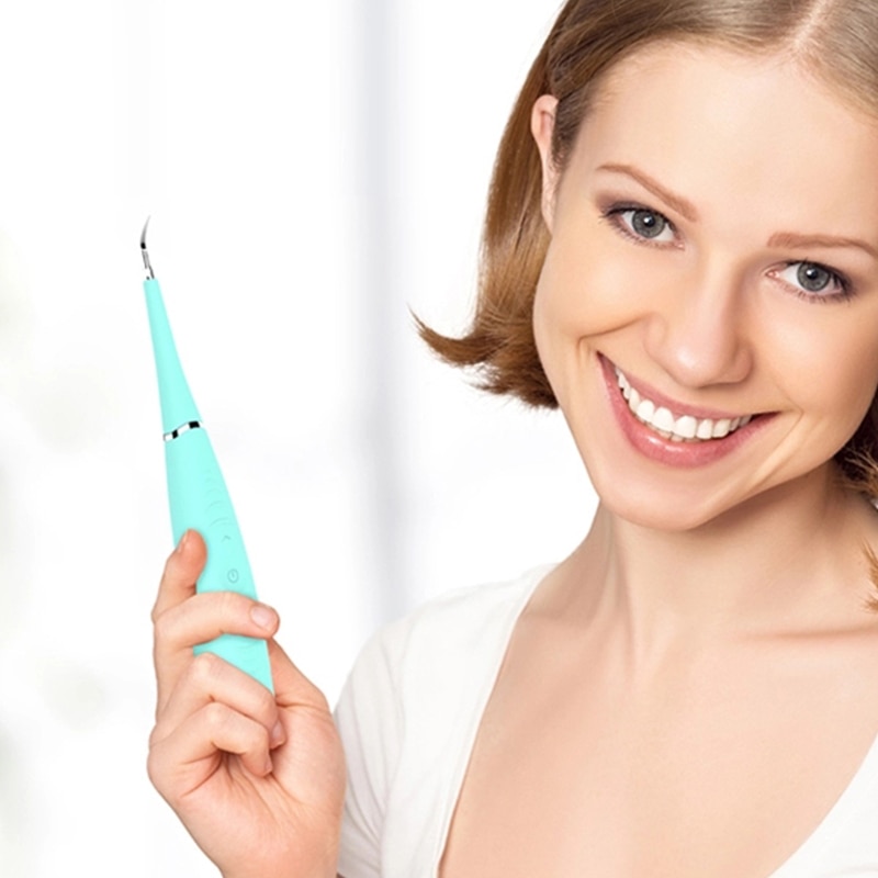 Bärbar elektrisk ultraljud tandskalare tand kalkylverktyg sonisk remover fläckar tandsten plack vitare oral rengöringsmaskin