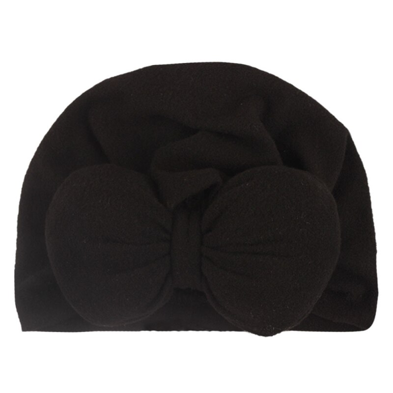 Cotton Hat Knotted Bow Headwear Baby Solid Color Indian Turban Newborn Toddler Kids Baby Boy Girl Warm Soft Cap: 05