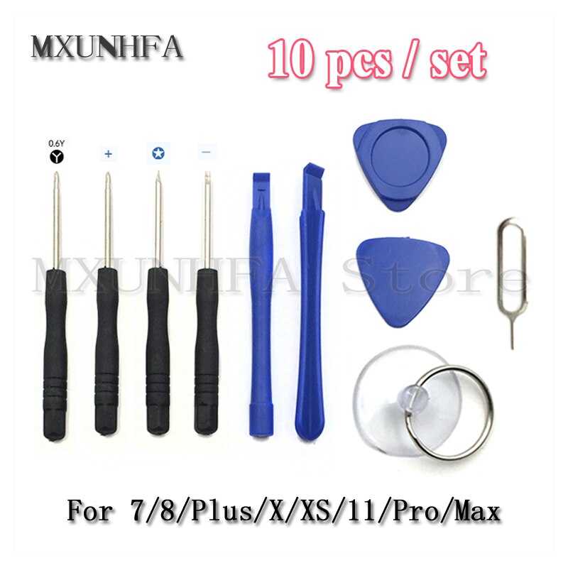 Mobile Phone Repair Tool Kit Pry Opening Tools Set with Pentalobe Screwdriver for iPhone 12 11 X 7 8 6S: 10pcs