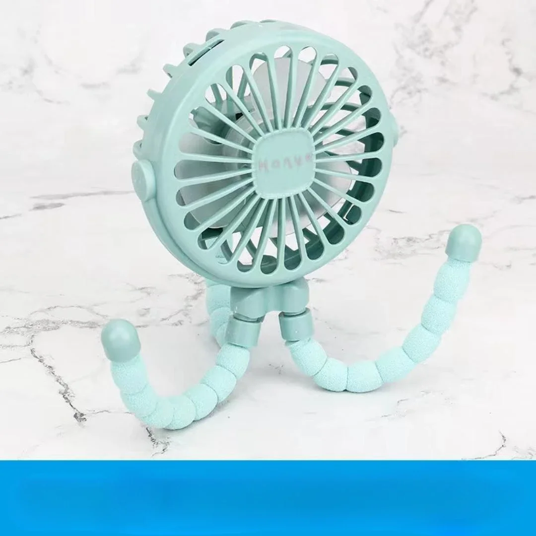 Ventilador dobrável portátil usb, ventilador portátil para carrinho de bebê ao ar livre, mini ventilador multifuncional pequeno mudo de verão
