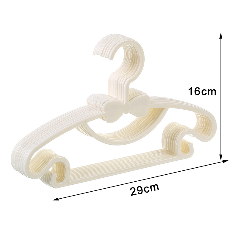 6/1 Stuks Kinderen Kleerhanger Rekken Draagbare Plastic Display Hangers Windproof Kids Jassen Hanger Houder Baby Kleding Organizer: XXL / Ivoor