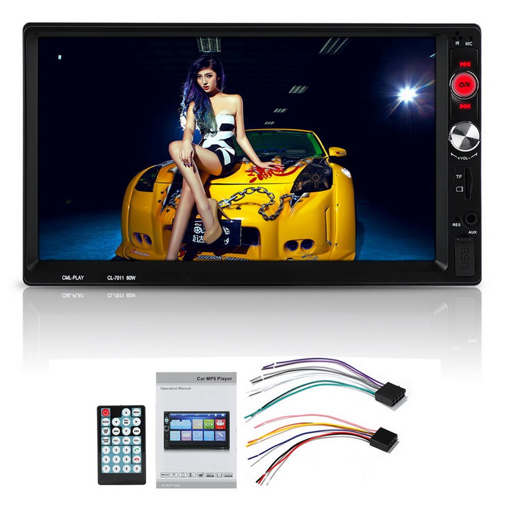 Autoradio 7011B radio cassette player Bluetooth HD Remote Control TF USB Aux-in 7 Inch 2 DIN Car Radio Car MP5 Player
