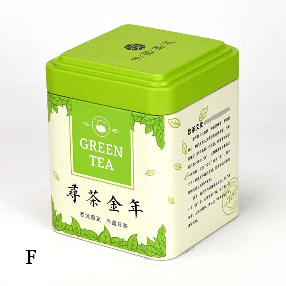Mini blikken opbergdoos kleine koffie thee opbergpot vierkante verzegelde theebladeren ijzeren verpakkingsdoos chinese stijl container blikken