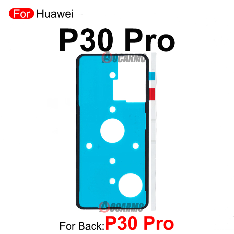 Achterdeur Sticker Voor Huawei P10 P20 P30 P40 Lite 5G P40Pro + P50 Pro P60 Back Cover Plakband lijm P30Pro P40Pro Vervanging: Oranje