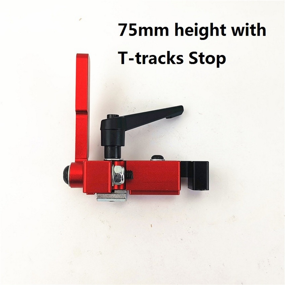 75mm høyde med t-spor stopp gjæringsmålersag aluminiumsprofil 75mm høyde t-spor stopper treverktøy
