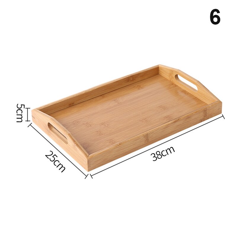 Bamboo Wooden Rectangular Tea Tray Solid Wood Tray Home Dry Tea Tray Kung Fu Tea Cup Tray Wooden Hotel Dinner Plate